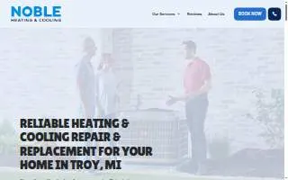 Noble Heating & Cooling of Maple Shade website