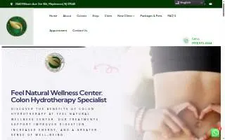 Feel Natural Wellness Center website