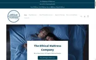 The Ethical Mattress Co website