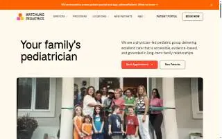 Watchung Pediatrics Fanwood website