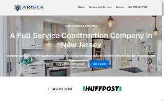 Arista Construction Group website