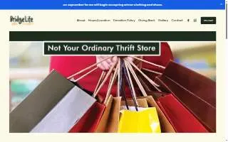 Bridge Life Thrift website