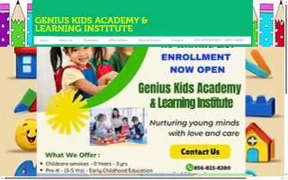 Genius Kids Academy website
