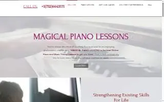 Magical Piano Lessons website