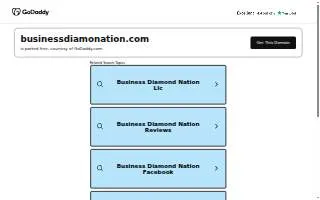 Business Diamonation website