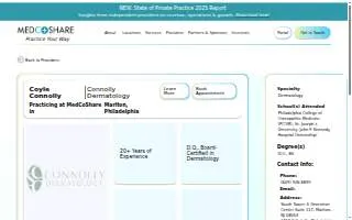 Connolly Dermatology of Marlton website
