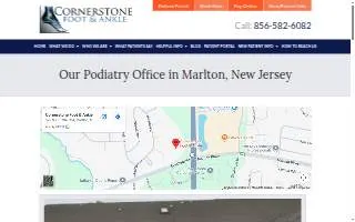 Cornerstone Foot & Ankle of Marlton website