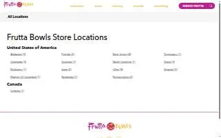 Frutta Bowls of Marlton website