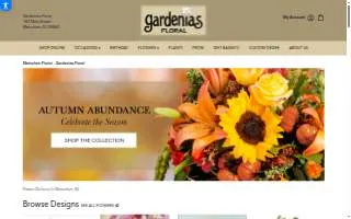 Gardenias Floral website