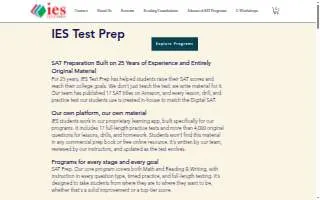 IES Test Prep - Digital SAT Test Prep website