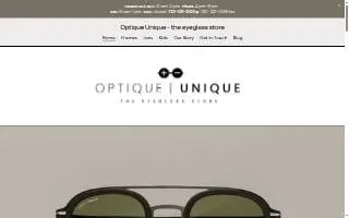 Optique Unique -the eyeglass store website