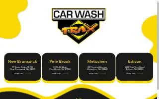 TRAX Car Wash of Metuchen website