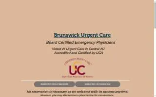 Brunswick Urgent Care of East Brunswick website