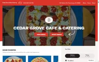 Cedar Grove Cafe & Catering of Middlesex website