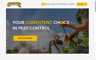 Consistent Pest Services website