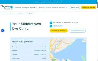 Clarkson Eyecare of Middletown website
