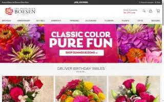 Boesen The Florist - Ingersoll Ave website