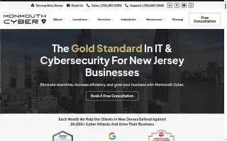 Monmouth Cyber | Managed IT Services & IT Support Company in Red Bank website