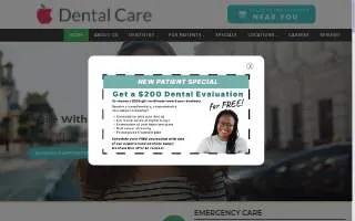 Dental Care of South Jersey website