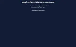 Garden State Driving School of Monroe website