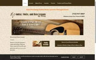 Guitar, Violin, and Bass Lessons by Perry website