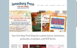 Jamesburg Press Madison Printing website