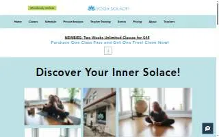 Yoga Solace Club of Monroe website