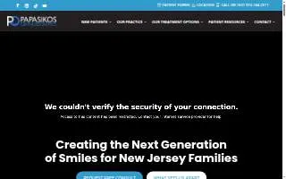 Papasikos Orthodontics of Montclair website