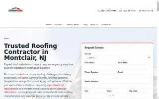 Superior Roofing Montclair website