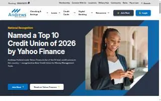 Andrews Federal Credit Union of Springfield website