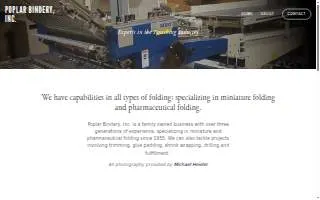 Poplar Bindery Inc website
