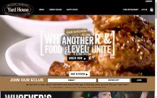 Yard House of Moorestown website