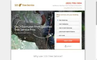 123 Tree Service website