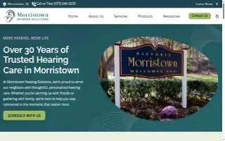 Morristown Hearing Solutions website