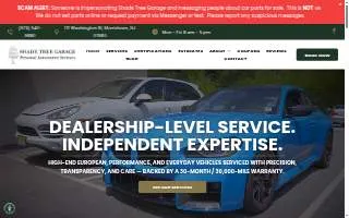 Shade Tree Garage website