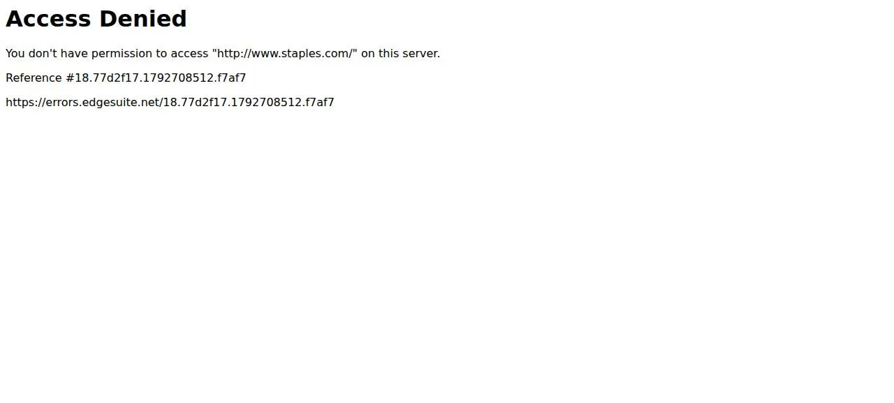 Staples of Morristown website