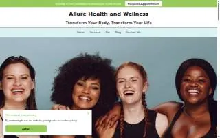Allure Health and Wellness website
