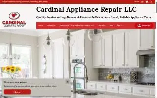 Cardinal Appliance Repair LLC of Mt Laurel website