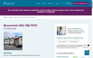 Brunswick Hills OB/GYN - East Brunswick website