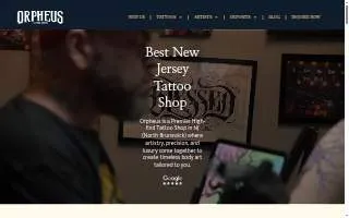 Orpheus Tattoo Studio of New Brunswick website