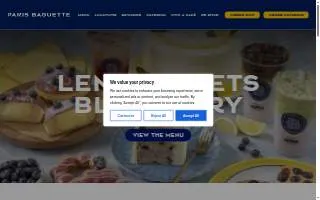 Paris Baguette of New Brunswick website