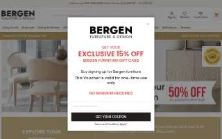 Bergen Furniture & Design of New Milford website