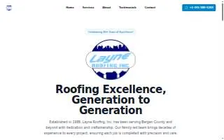 Layne Roofing Inc website