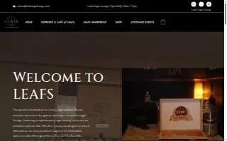 Leafs Cigar Lounge website