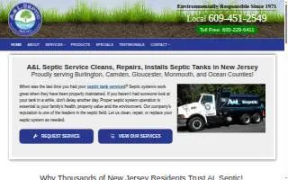 A & L Septic Service of Newark website