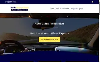B & B Auto Glass of Newark website