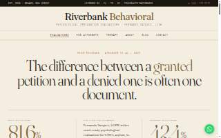 Riverbank Behavioral Health: Psychotherapy & Immigration Evaluations