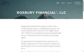 Roxbury Financial, LLC - Jonathan LeVar, CERTIFIED FINANCIAL PLANNER website