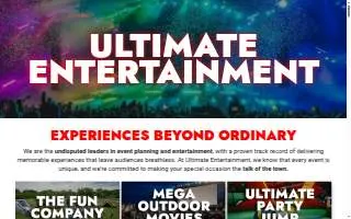 Ultimate Entertainment of North Arlington website