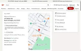 Walgreens Pharmacy of North Arlington website